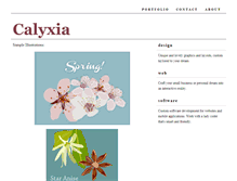 Tablet Screenshot of calyxiadesign.com